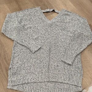 Maurices Light Gray V-Neck Sweater